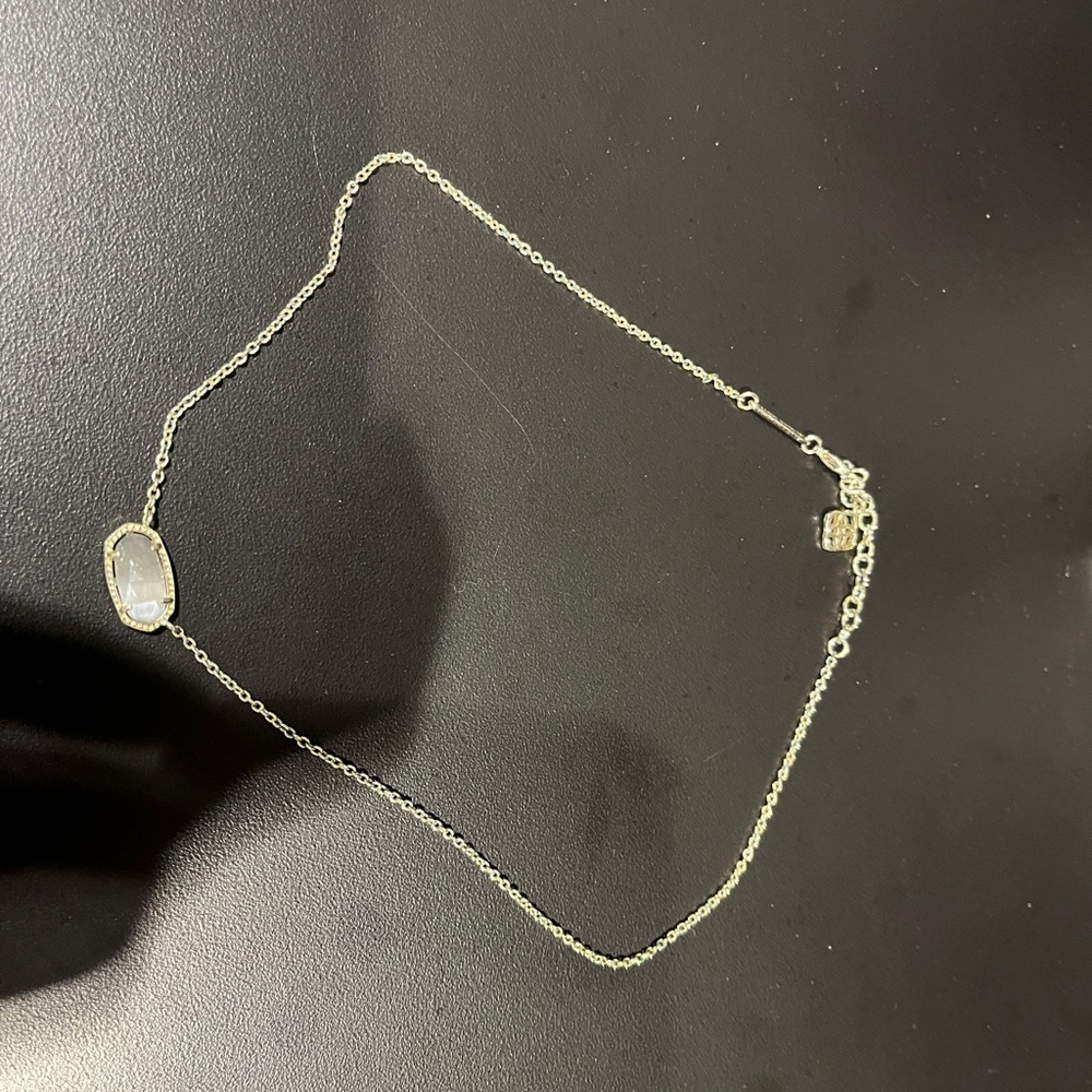 Kendra Scott Gold Pendant Necklace - Smoky Gray